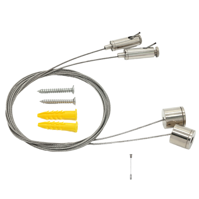 OEM ODM Ceiling Mounting Bracket Light Fixture Adjustable Metal Cable Gripper Wire Suspension Kit RoHS Certified Eco-Friendly
