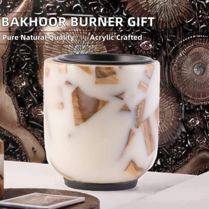 Brûleur à Bakhoor en résine et bois fait à la main pour les cadeaux arabes du Ramadan-Eid et les mariages, encens 100% naturel artisanal - Product Image 2