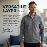Cardigan en tricot pour homme, style antique, anti-rides, avec fermeture éclair, pour l'hiver, personnalisable, fabricant ODM/OEM, marque privée, prix bas