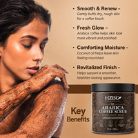 Gommage au café OEM - Gommage corporel exfoliant pour la cellulite et les vergetures, Gommage au café Arabica naturel pour une peau lisse et ferme