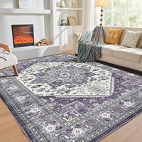 Tapis de sol lavable facile à nettoyer, antidérapant, en polyester, pour salon, chambre et maison
