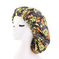 Bonnet en Satin doublé en Satin grande taille, Bonnets africains, Double couche, Bonnet de sommeil pour longs cheveux, en tissu imprimé, nouveauté 2020