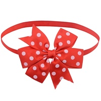 Collier ajustable en ruban polyester à pois pour chiens et chats - Accessoire léger, confortable et mignon pour le cou des animaux de compagnie