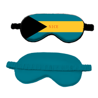 Masque de sommeil portable en soie simulée avec drapeau national personnalisé, idéal pour les voyages d'affaires, les cadeaux et la maison