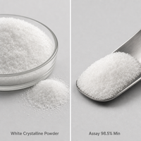 L-Valine Qualité Alimentaire 98,5% Poudre Cristalline Blanche Acide Aminé à Chaîne Ramifiée Additif pour Volailles et Porcs Marque Gongchen CAS 72-18-4