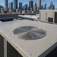 Grille de protection en acier galvanisé en forme de cloche pour ventilateurs axiaux, pour systèmes de ventilation et de refroidissement industriels