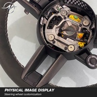Volante Deportivo de Lujo YZ Personalizado en Cuero y Fibra de Carbono, 4 Brazos, 35 mm, Modelo PO06, para Porsche 718 Cayenne Panamera 911 Cayman