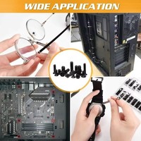 360 vis à tête plate Phillips en acier inoxydable M2 M2.5 M3 KM, petit kit de vis pour ordinateur portable, finition noire pour ordinateur et lunettes
