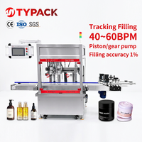 Machine de remplissage automatique TYPACK 60BPM à piston servo pour shampoing et lotion, précision 1%, ligne de production pour liquides de lavage, crème capillaire