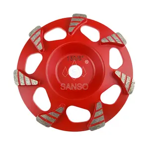 SANSO smoothly cutting marble polishing discs diamond cup wheel for grinding granite ceramic epoxy concrete floor coating