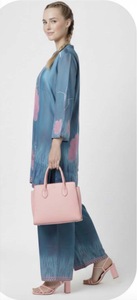 Ensemble coordonné deux pièces pour femmes, respirant, élégant, décontracté, ensemble Kurti et pantalon assorti, tenue confortable et écologique pour toutes les saisons - Product Image 2