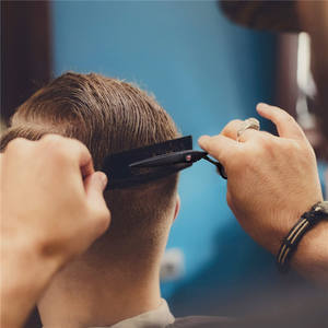 Ciseaux à cheveux en forme d'oiseau noir de 6 pouces, en acier inoxydable chromé, outils de salon de beauté - Product Image 2