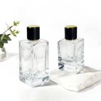 Vente en gros de forme rectangulaire de luxe personnalisé 30ml 50ml 100ml vaporisateur vide atomiseur parfum parfum bouteille en verre