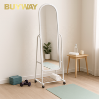 Maison Boudoir Chambre à coucher Chambre à coucher Habillage en PVC Taille réelle Hauteur debout Plancher en plastique Miroir sur pied avec roulettes