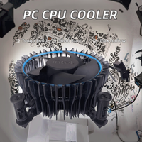 Ventilateur de refroidissement pour PC portable CPU/GPU, radiateur pour boîtier d'ordinateur, dissipateur thermique en cuivre et aluminium, roulement fluide 120x115x75mm 30 CFM 18dba