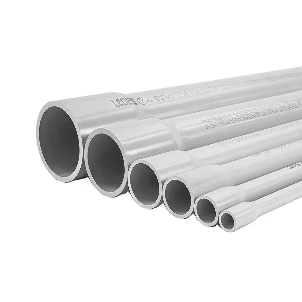 UL651 Listed Schedule 40 Schedule 80 PVC 1 2 3 inch Electrical Rigid Conduit Pipe