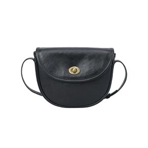 Sac à bandoulière en cuir de vachette noir souple, style Mori, en forme de coquille, petit sac carré pour femme, idéal pour les tenues quotidiennes, collection automne 2024 - Product Image 5