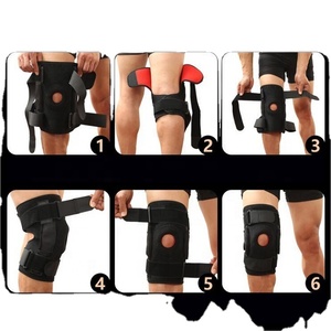 Soporte de rodilla con estabilizadores laterales Potente soporte de articulación Fuerza de resorte Antideslizante Transpirable Refuerzo de rodilla Soporte de rodilla para hombres - Product Image 5