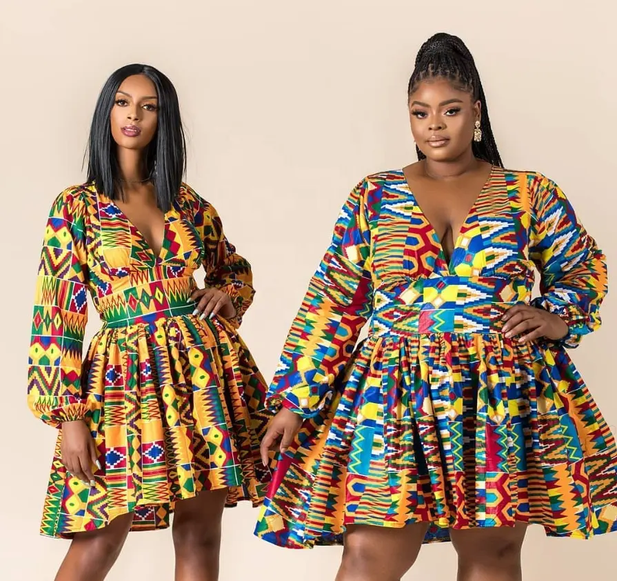 מכירה לוהטת סיטונאי אפריקאי שמלות גבוהה מותן אונליין אפריקאי מסורתי בגדי דאשיקי מיני שמלת אפריקאי נשים מזדמן שמלה