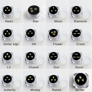 Vendita calda 1 scatola 16 pz 27 pz Mix forme senza piombo gioielli dentali gemme in lega 18K oro placcato argento - Product Image 6