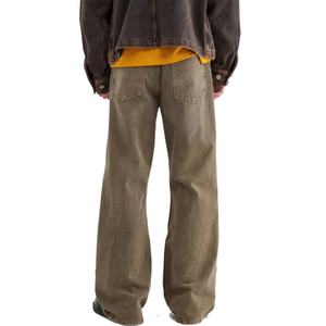 Jean ample évasé délavé style streetwear 100 % coton pour homme - Product Image 2