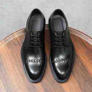 Chaussures habillées pour hommes, style rétro, à lacets, imperméables, antidérapantes, amortissantes et respirantes - Collection Automne - Product Image 4