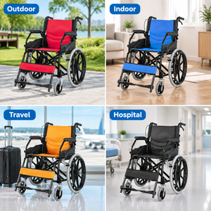 Silla <span class=keywords><strong>de</strong></span> Ruedas Manual con Propulsión a Mano y Cinturones <span class=keywords><strong>de</strong></span> Seguridad Acolchados para el Cuidado <span class=keywords><strong>de</strong></span> Veteranos Mayores, Suministro al por Mayor para Hogares <span class=keywords><strong>de</strong></span> Ancianos - Product Image 6