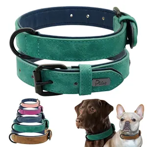 Aliexpress Hot Sales Adjustable Colorful Leather Pet Dog Collar