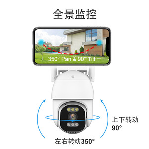 <b>Network</b> Camera 1080P 350 Pan 90 Tilt Full Color Night Vision Cloud Storage Voice Intercom Surveillance - Product Image 1