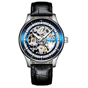 <span class=keywords><strong>Orologio</strong></span> Meccanico Automatico da Uomo <span class=keywords><strong>con</strong></span> Movimento a Vista Scheletrato <span class=keywords><strong>Oro</strong></span>, <span class=keywords><strong>Cinturino</strong></span> in Vera <span class=keywords><strong>Pelle</strong></span> e Personalizzazione Accettata, Idea Regalo - Product Image 5