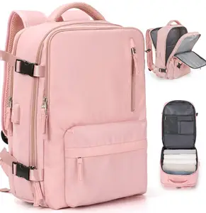 USB ve iç çerçeve ile Unisex seyahat sırt çantası su geçirmez ve anti-hırsızlık düz renk Polyester moda spor sırt çantası