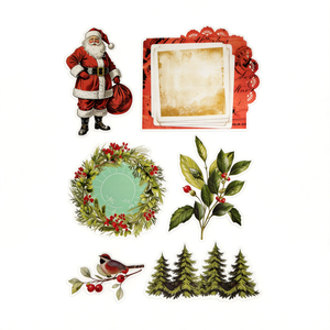 Autocollants en vinyle personnalisés sur le thème <span class=keywords><strong>de</strong></span> Noël vintage, autocollants décoratifs, <span class=keywords><strong>couronne</strong></span> <span class=keywords><strong>de</strong></span> Noël, autocollants transparents pour journal, <span class=keywords><strong>scrapbooking</strong></span>, bricolage - Product Image 6