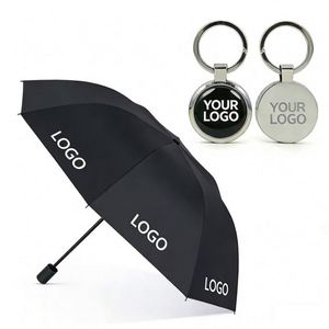 With Logo Wholesale Printing Gift Business Personalized 3 <b>Folding</b> Umbrella - Product Image 1