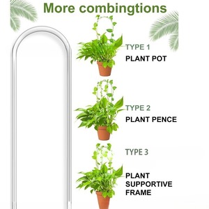 Tuteur en Acrylique Transparent en Forme de U <span class=keywords><strong>pour</strong></span> Plantes, Supports Durables <span class=keywords><strong>pour</strong></span> Jardinage Intérieur/Extérieur, <span class=keywords><strong>pour</strong></span> Vignes, <span class=keywords><strong>Fleurs</strong></span> en Pot, Moderne - Product Image 4