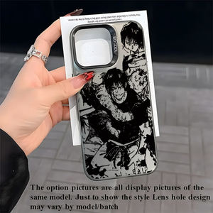 Coque de téléphone pour personnage d'anime et de <span class=keywords><strong>manga</strong></span>, TPU argenté métallique, antichoc, anti-empreintes digitales, peinture UV, pour 17/16/15/14 Pro Max - Product Image 2