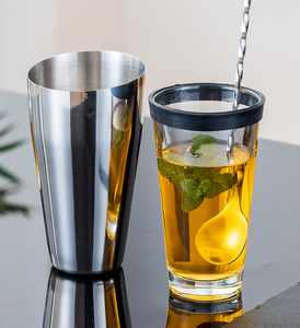 Outils pour Bar, <span class=keywords><strong>Barman</strong></span>, vin, bière, Cocktails, tasses en verre transparent en acier inoxydable, Boston Shaker, nouveauté Offre Spéciale - Product Image 6