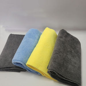 Asciugamano <span class=keywords><strong>in</strong></span> cristallo cerato senza bordi <span class=keywords><strong>in</strong></span> microfibra grigio giallo chiaro per autolavaggio e pulizia della cucina - Product Image 6