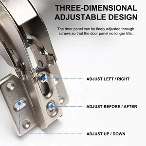 Heavy Duty nascosto spingere per aprire il sistema di trazione del guardaroba parallelo verticale con apertura laterale Set di cerniere per porte scorrevoli - Product Image 3