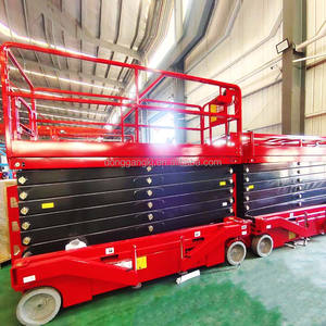 Pengambil pesanan udara pengendali bahan elektrik penuh, gunting hidrolik kerja ditinggikan baterai asam timbal bersertifikat CE - Product Image 1