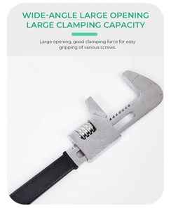 プロのメンテナンス作業用の12インチ高耐久調整可能なF型直角レンチスパナ - Product Image 6