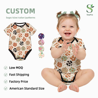 Combinaison bébé à manches courtes en maille respirante à fleurs, en fibre de bambou, imprimé personnalisé, lavable, pyjama pour nourrissons