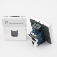 Connecteur Keystone RJ45 sans outil Cat6 UTP type Legrand France, plaque frontale sans outil type Legrand France, port unique 45*22.5mm