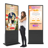 AWSTOUCH - Señalización Digital de Pie, Pantalla Táctil de 32-86 Pulgadas, Kiosco con Pantalla LCD para Publicidad