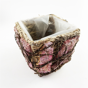 Maceta Creativa de Paja Natural para Escritorio, Maceta Clásica para Cactus y Bonsáis Pequeños, para Uso en el Suelo - Product Image 5