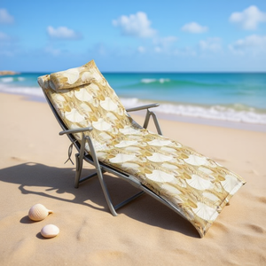 Tappetino da Spiaggia in Cotone Intrecciato TUMBONA 55X180CMX4CM-8 con Cuscini e Cuscino per il Collo Imbottiti in Spugna - Product Image 2