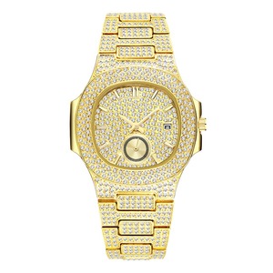 MISSFOX — montre de luxe pour hommes, chronographe, étanche, entièrement en acier et diamant, 18K, nouvelle collection - Product Image 1