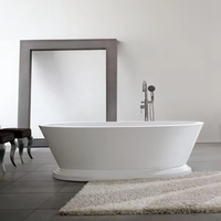 Baignoire autoportante en acrylique au design moderne, avec fonction bain à remous et massage, pour salle de bain et hôtel