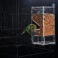 Mangeoire à oiseaux YAGELI en acrylique transparent, automatique, carrée, avec logo personnalisé sérigraphié, épaisseur personnalisée, petite et moyenne taille