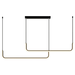Lampe de salle à manger LED en aluminium de style minimaliste nordique, type <span class=keywords><strong>suspension</strong></span>, 150 cm, avec variation de couleur intelligente, pour salle à manger, restaurant et bar - Product Image 5