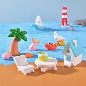 Décorations d'<span class=keywords><strong>aquarium</strong></span> de plage et de phare, ornements miniatures en résine pour table de sable, style minimaliste moderne transfrontalier, micro-paysage - Product Image 1